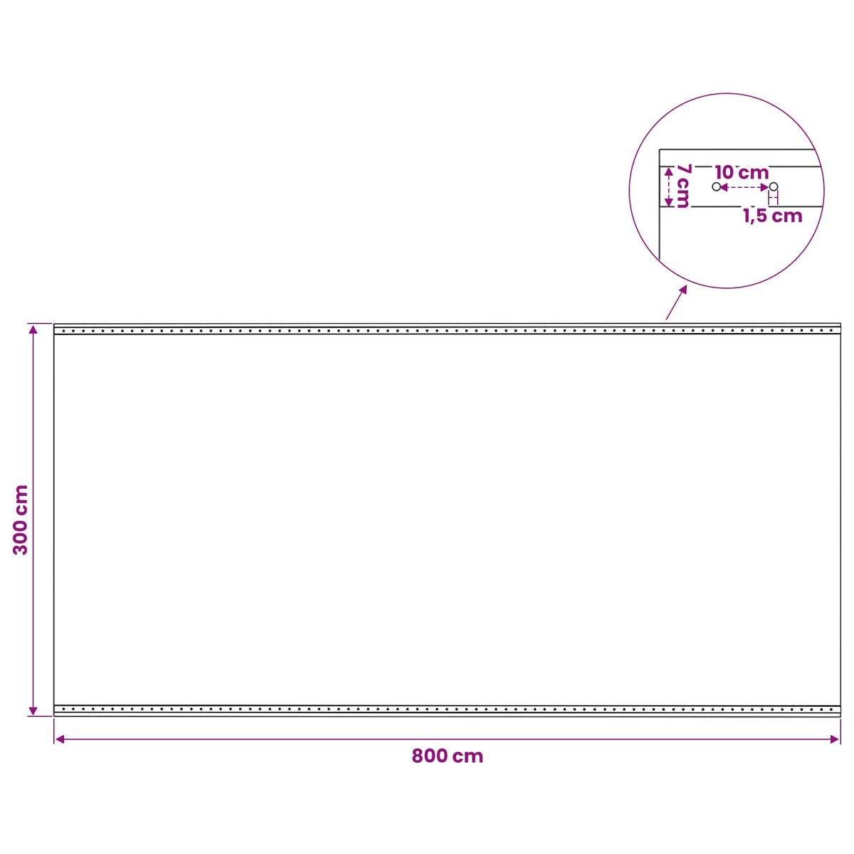 Cerada s rupama 2 kom. Zelena 4 x 8 m 260 gsm PE