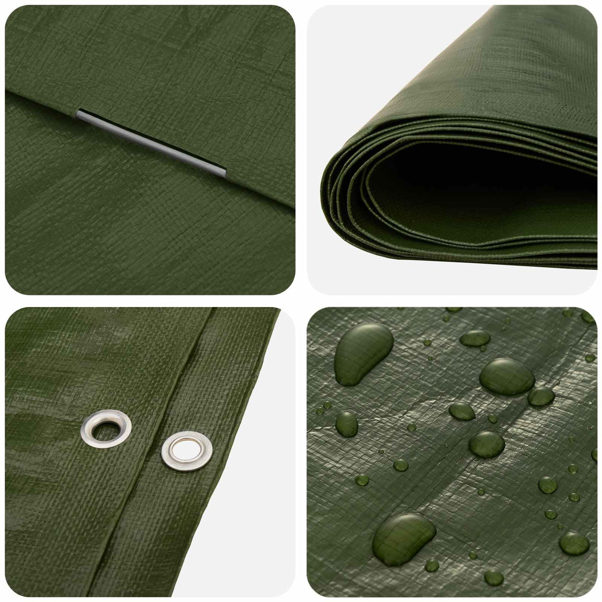 Cerada s rupama Zelena 6 x 10 m 180 gsm PE