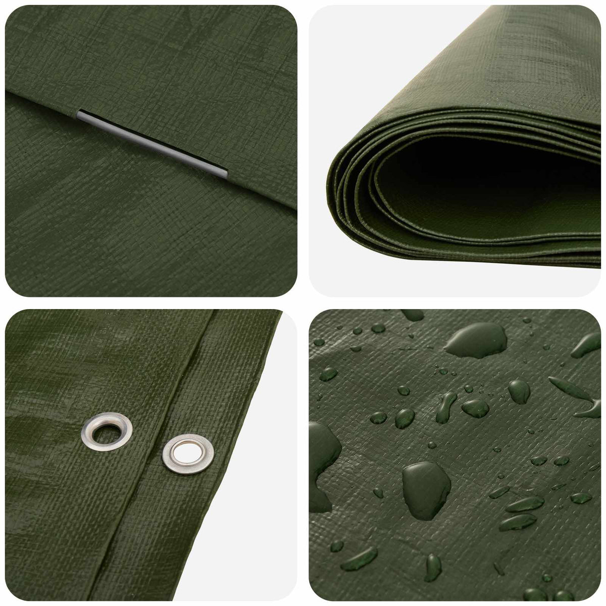 Cerada s rupama Zelena 8 x 12 m 260 gsm PE
