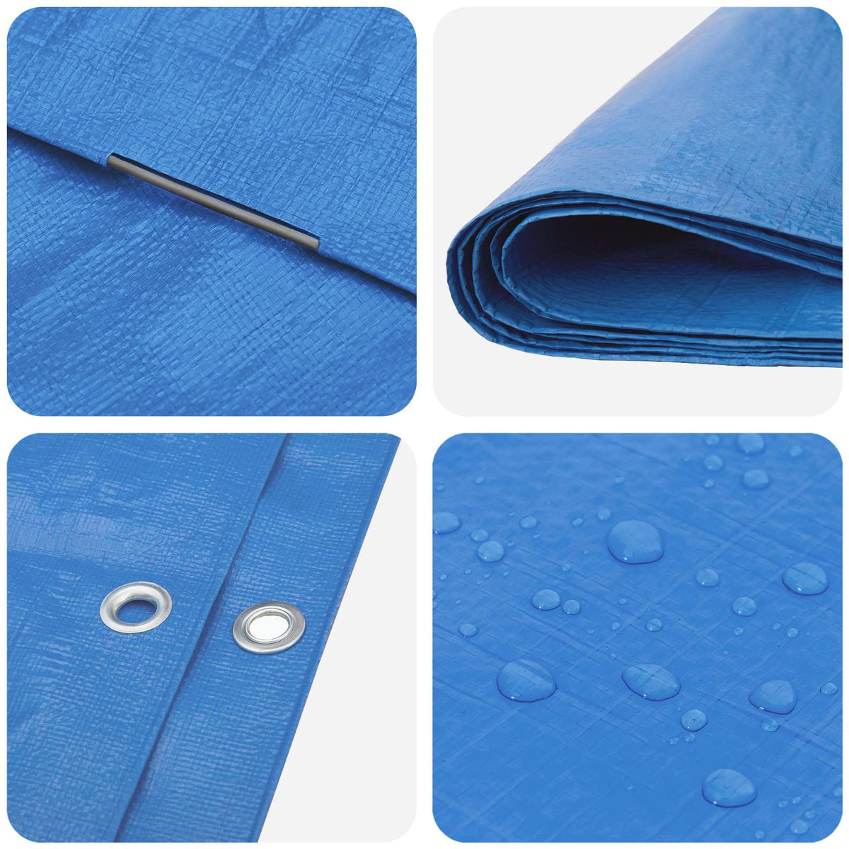 Cerada s rupama Plava 6 x 10 m 90 gsm PE