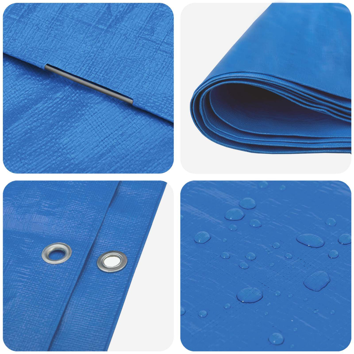 Cerada s rupama Plava 4 x 5 m 180 gsm PE