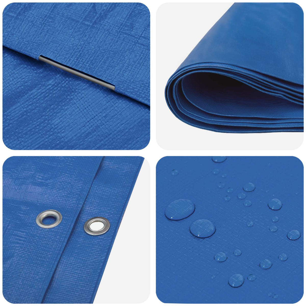 Cerada s rupama Plava 3 x 4 m 260 gsm PE
