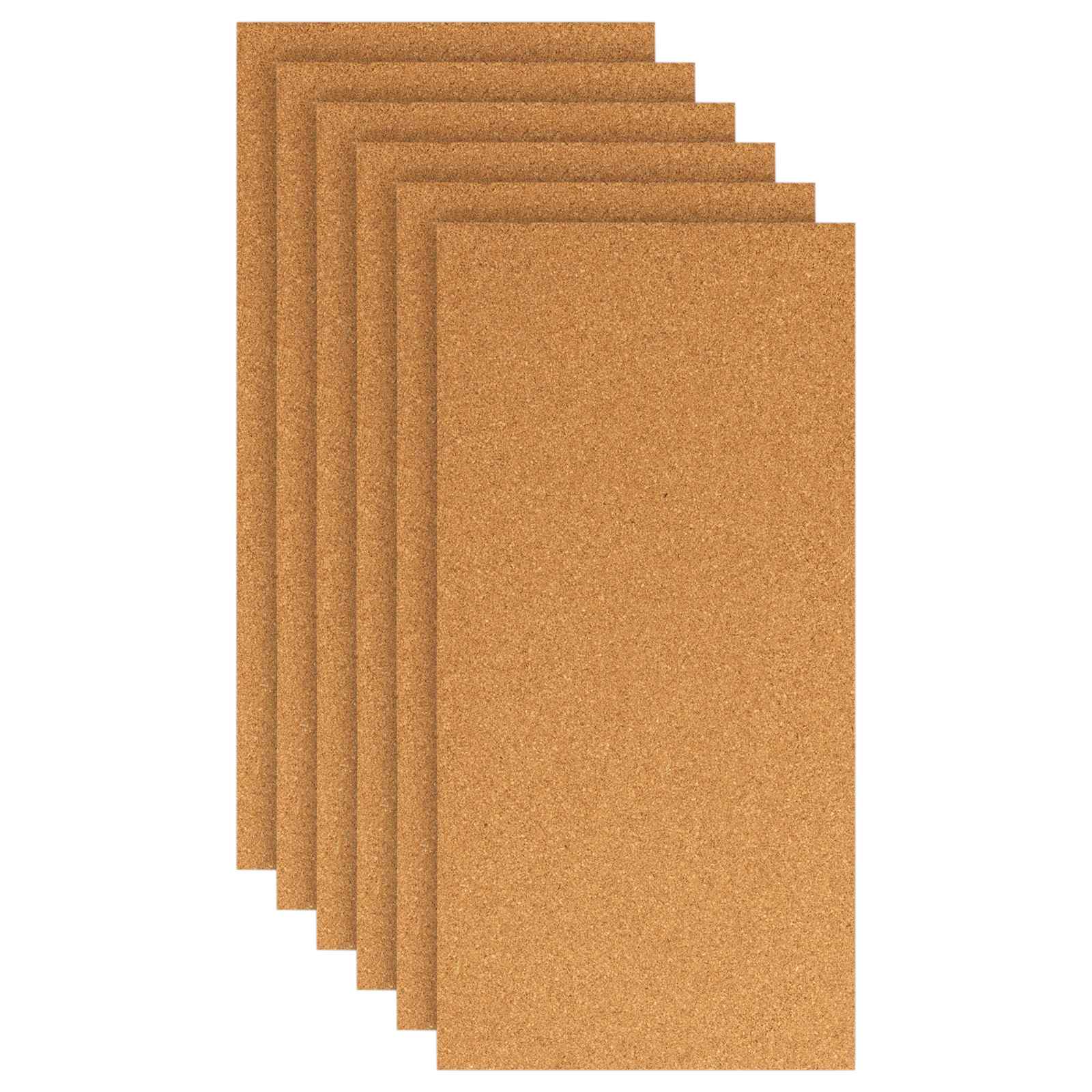 Plutena Ploča 6 pcs Smeđa 100 x 50 cm Pluta