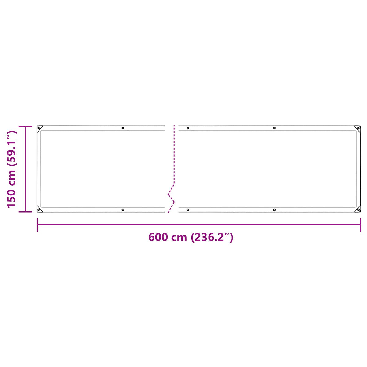 Tarpaulin *Transparent*an 6 x 1,5 m PE