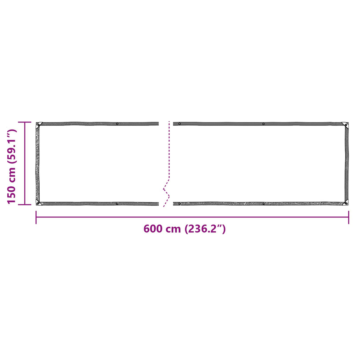 Tarpaulin *Transparent*an 6 x 1,5 m PE