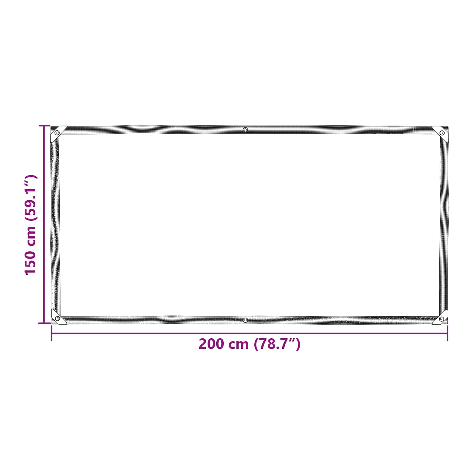 Tarpaulin *Transparent*an 2 x 1,5 m PE