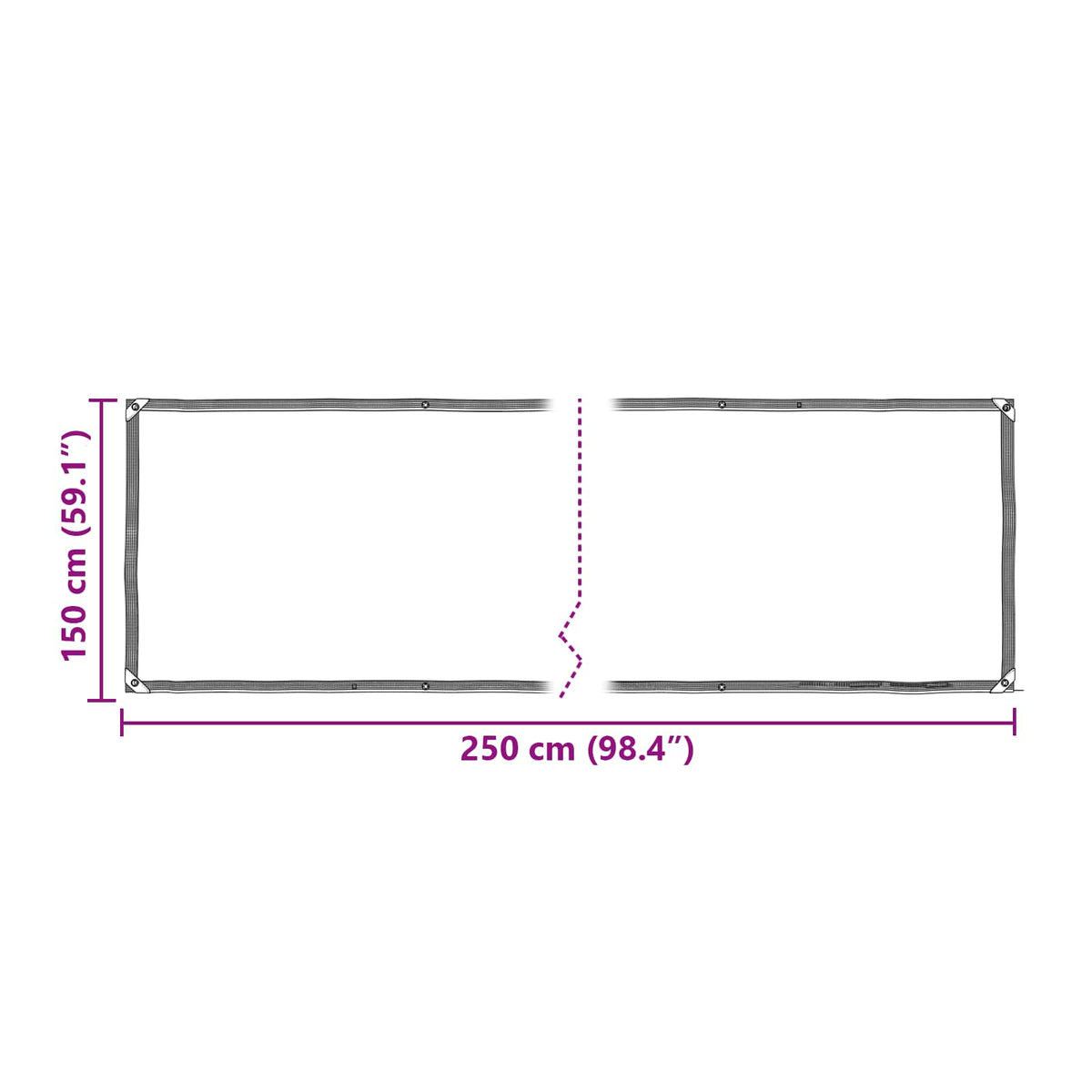 Tarpaulin *Transparent*an 2,5 x 1,5 m PE
