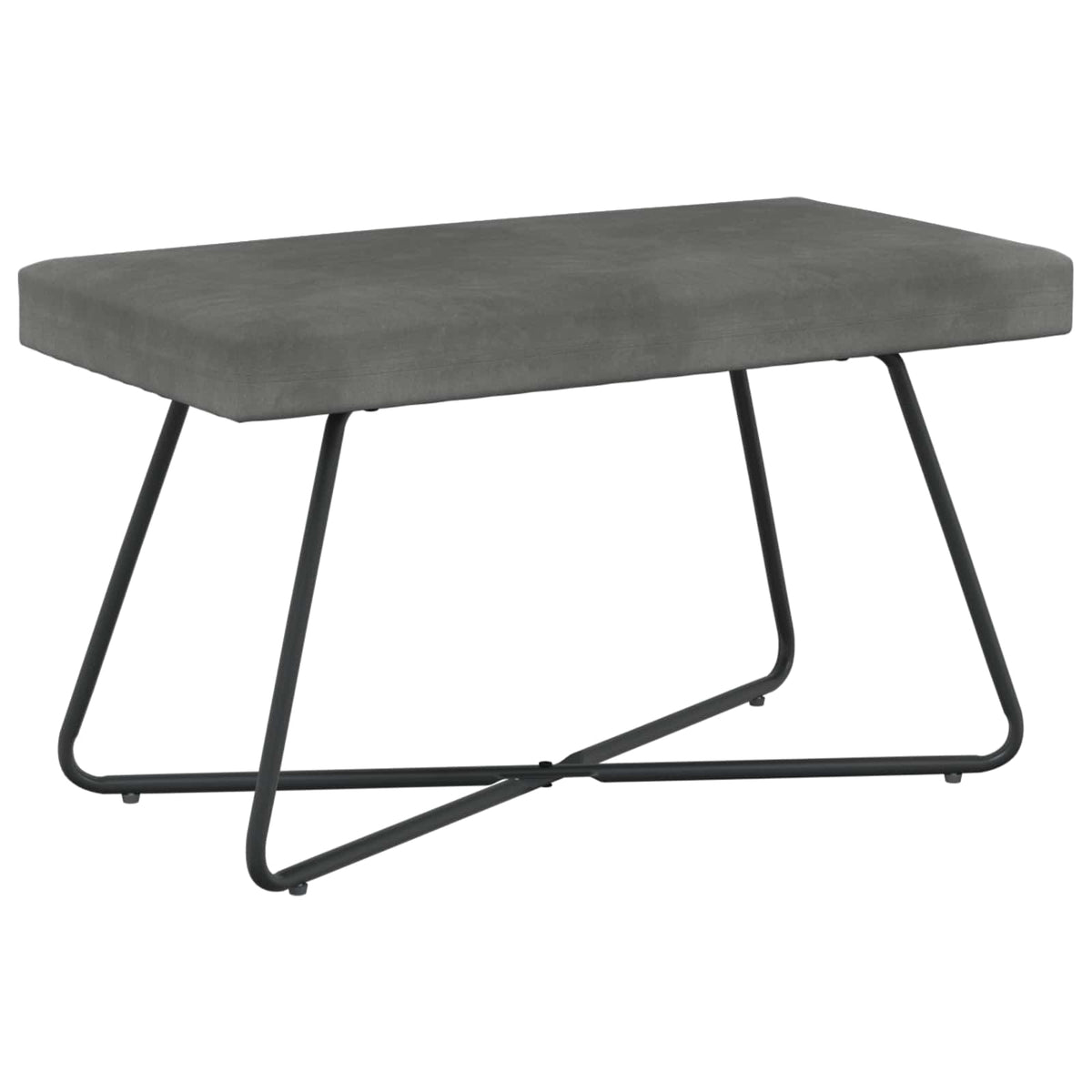 klupa Tamnosiva 80 x 40 x 45 cm Baršun