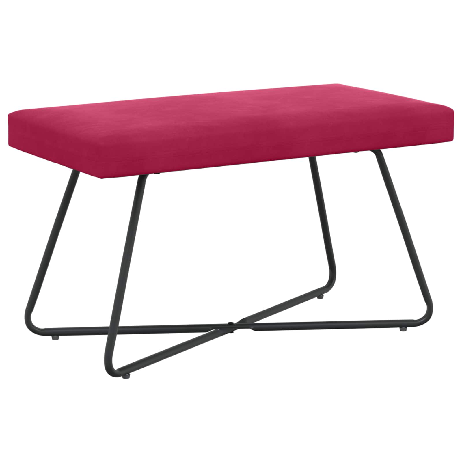 klupa Vinska crvena 80 x 40 x 45 cm Baršun