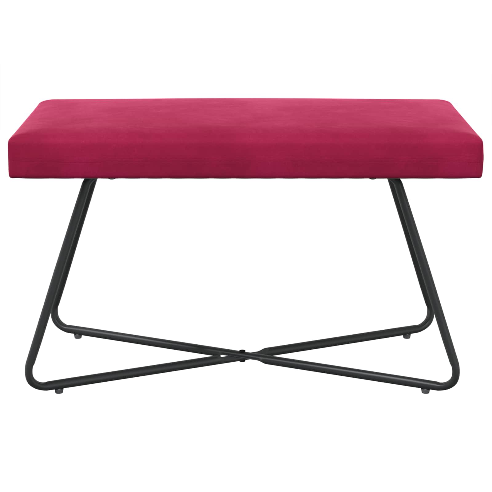 klupa Vinska crvena 80 x 40 x 45 cm Baršun