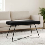 klupa Crna 80 x 40 x 45 cm Baršun