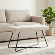klupa Krem 80 x 40 x 45 cm Baršun