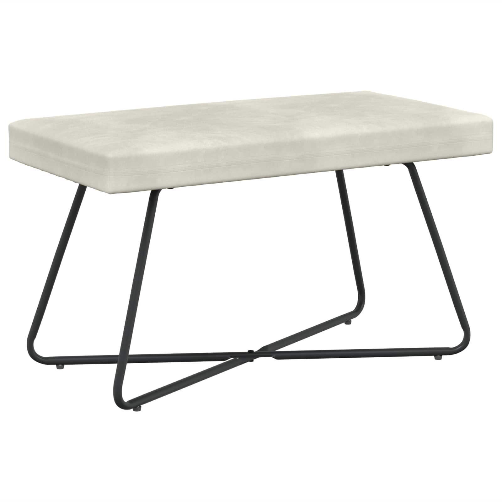 klupa Krem 80 x 40 x 45 cm Baršun