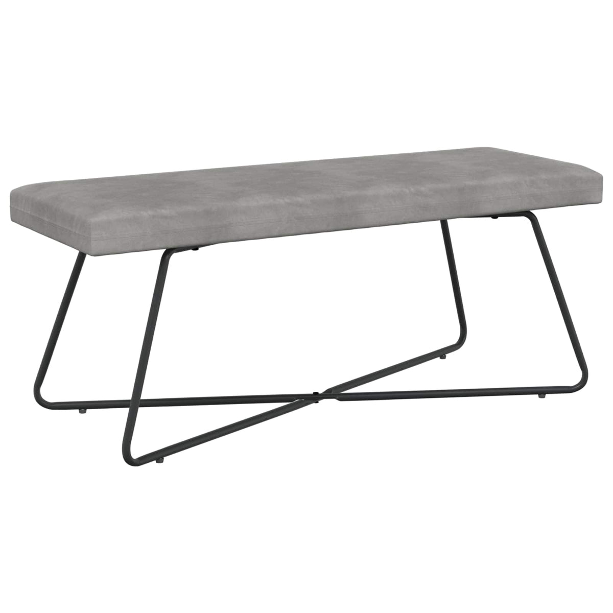 klupa Svjetlosiva 110 x 40 x 45 cm Baršun