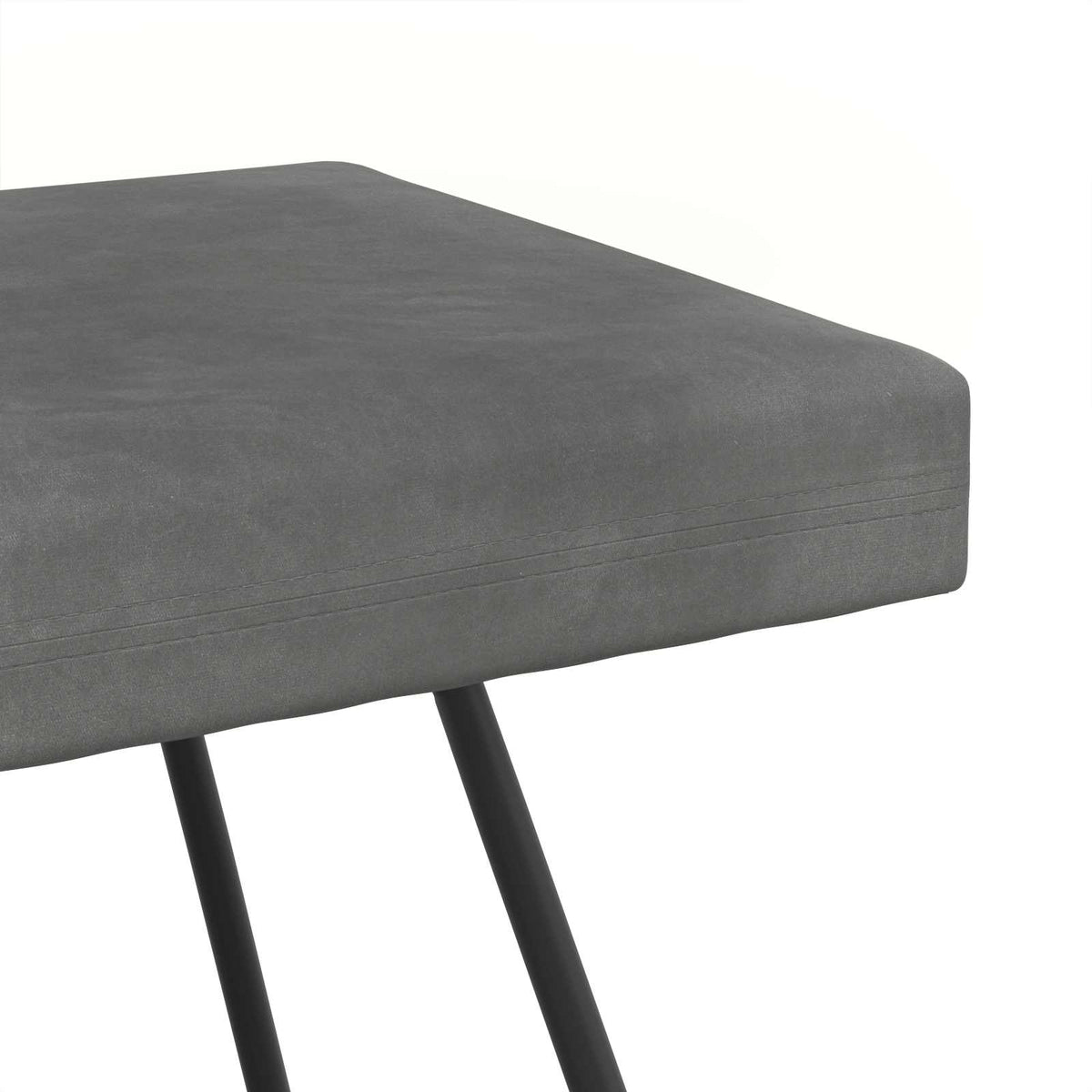 klupa Tamnosiva 110 x 40 x 45 cm Baršun