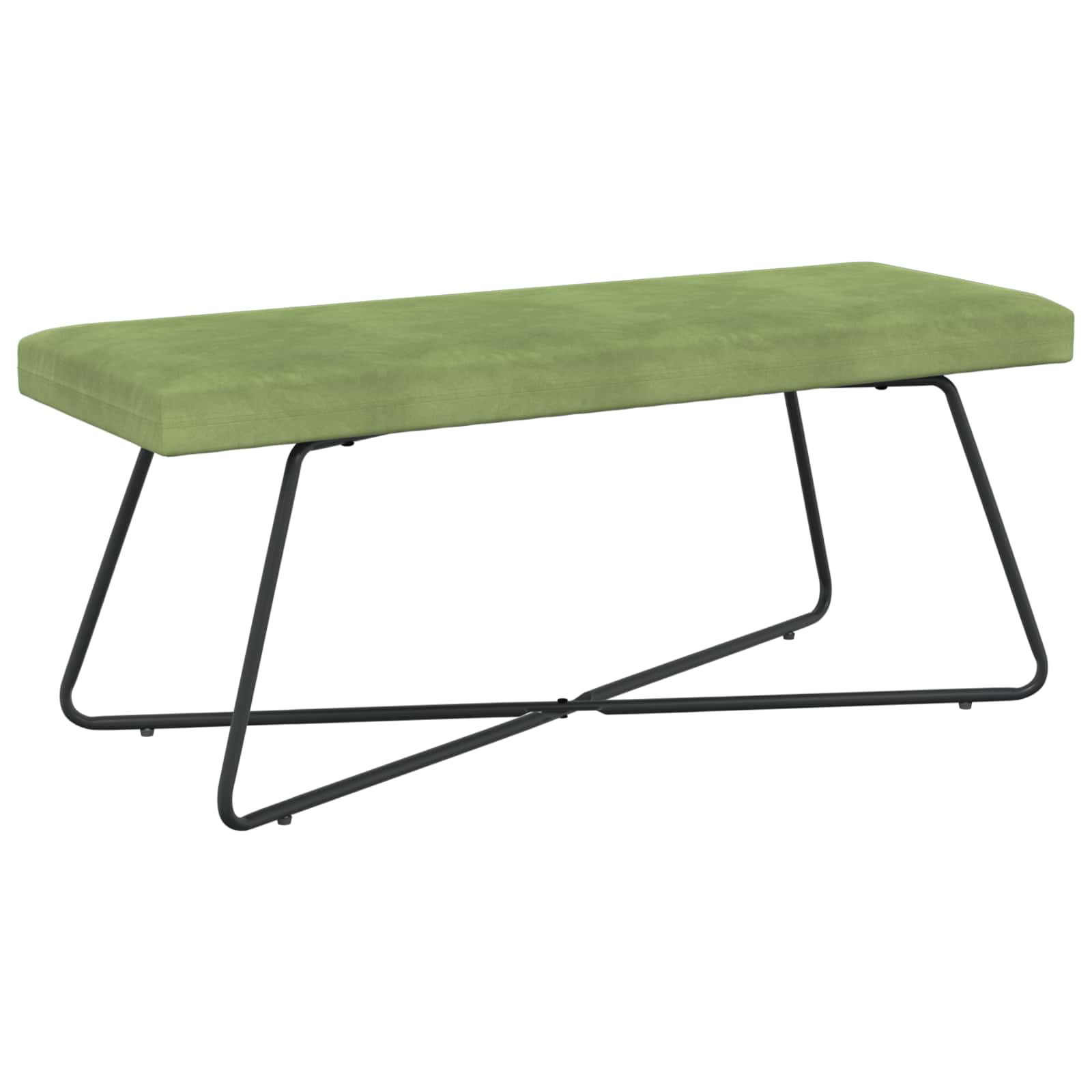 klupa Svijetlo zelena 110 x 40 x 45 cm Baršun