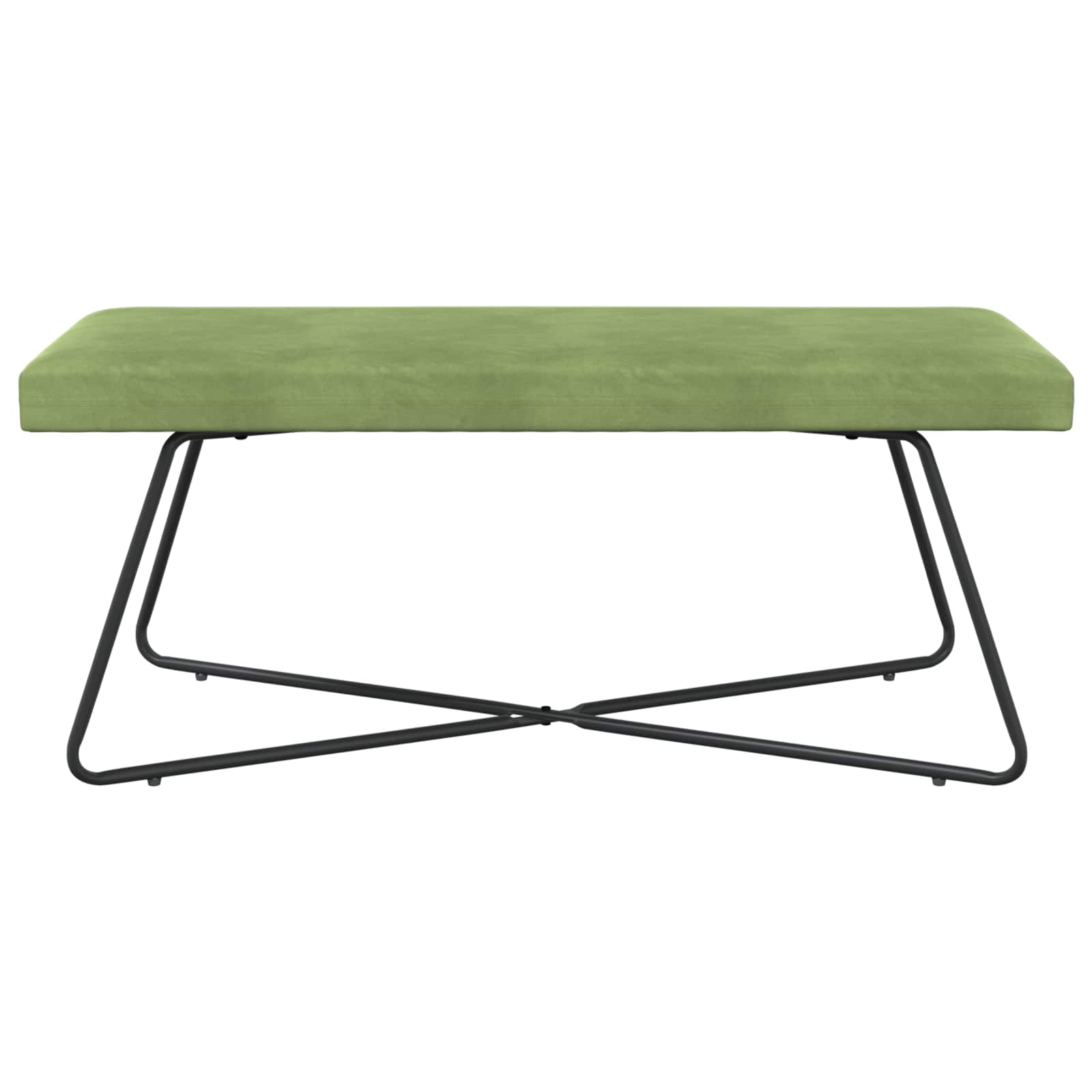 klupa Svijetlo zelena 110 x 40 x 45 cm Baršun