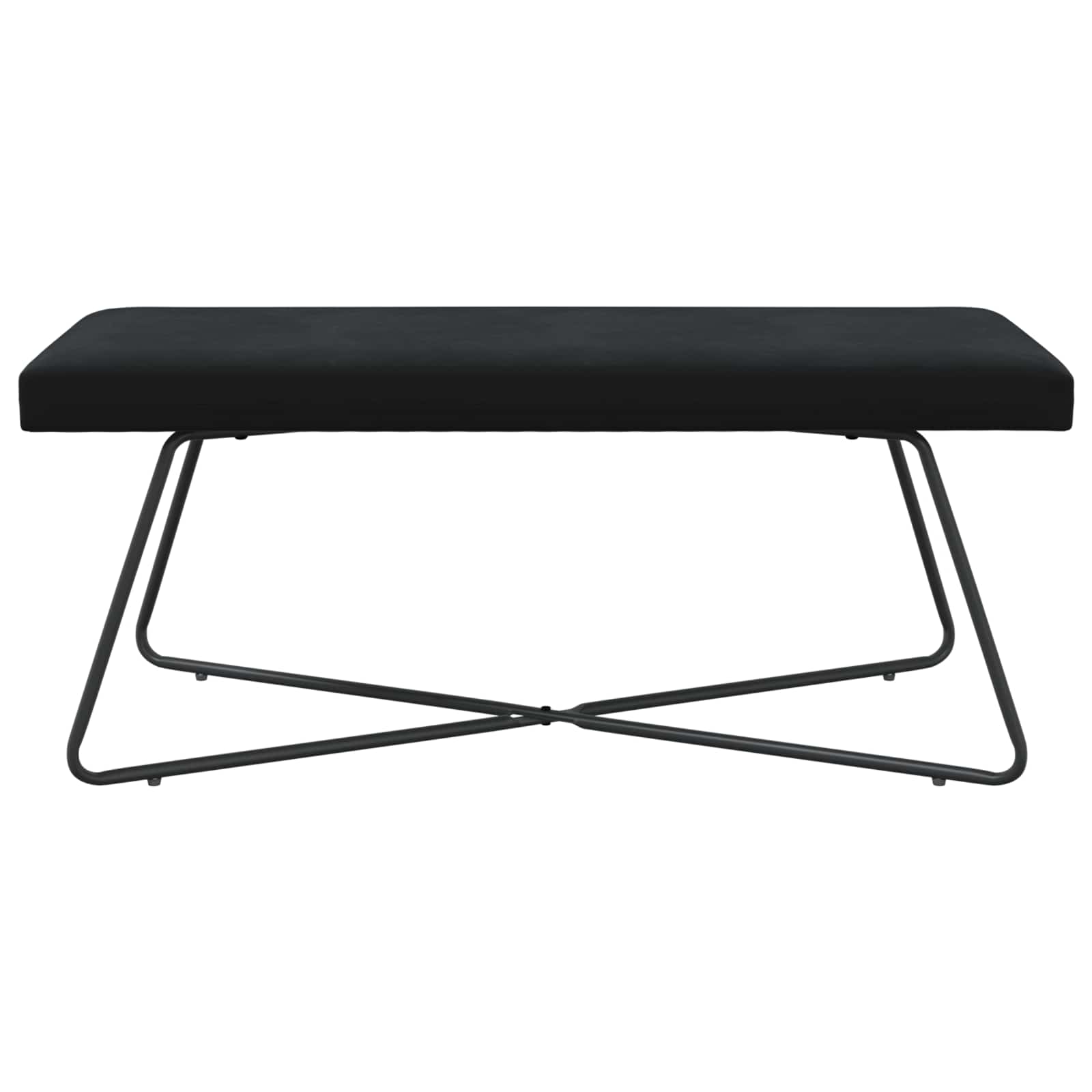 klupa Crna 110 x 40 x 45 cm Baršun