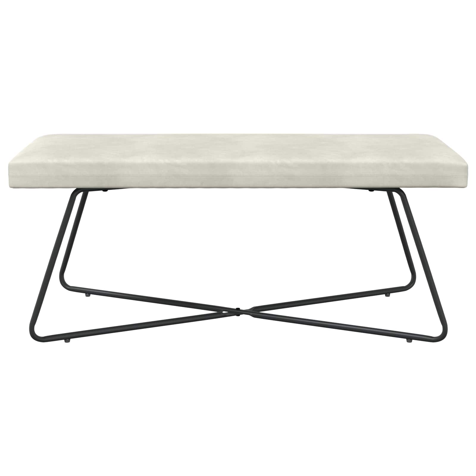 klupa Krem 110 x 40 x 45 cm Baršun