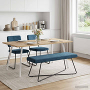 klupa Plava 110 x 40 x 45 cm Baršun