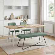 klupa Morska zelena 110 x 40 x 45 cm Baršun