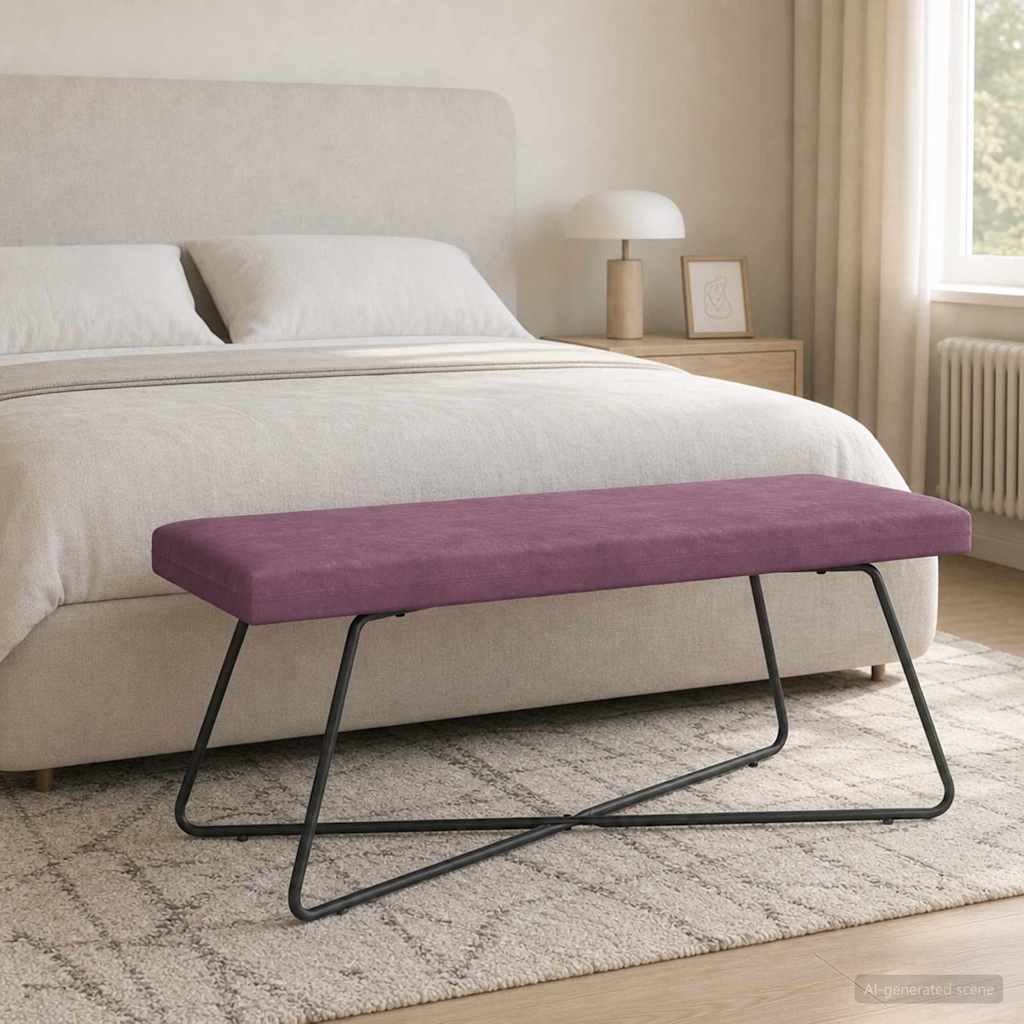 klupa Ljubičasta 110 x 40 x 45 cm Baršun