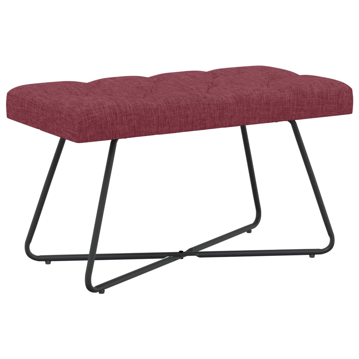 Klupa s gumbastim tkanjem Vinska crvena 80 x 40 x 46 cm Tkanina