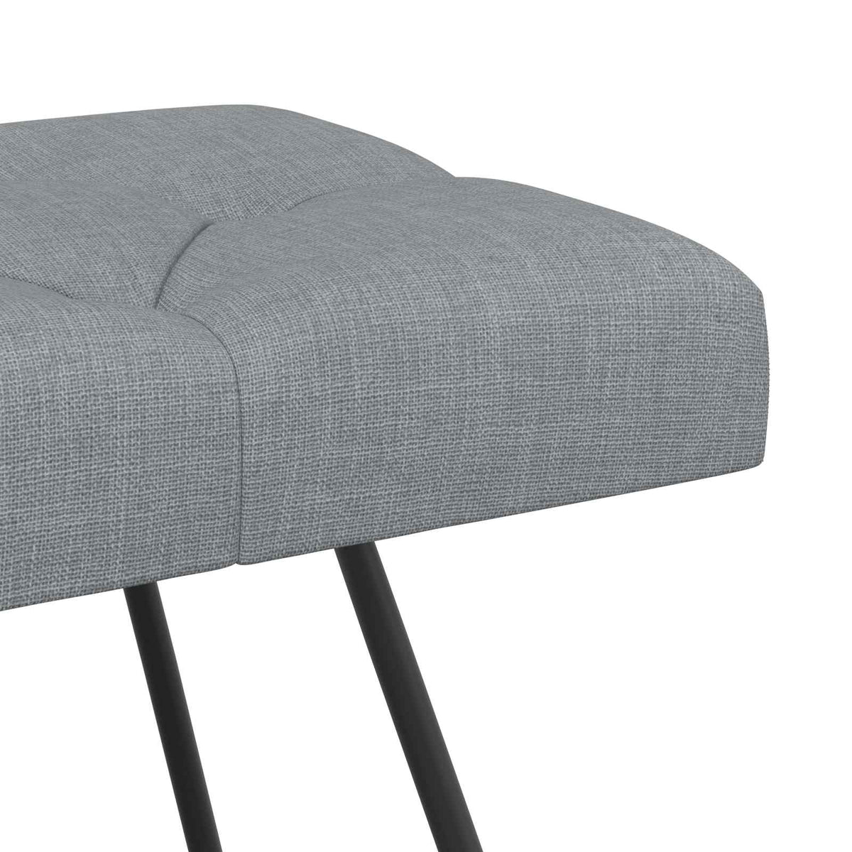 Klupa s gumbastim tkanjem Svjetlosiva 110 x 40 x 46 cm Tkanina