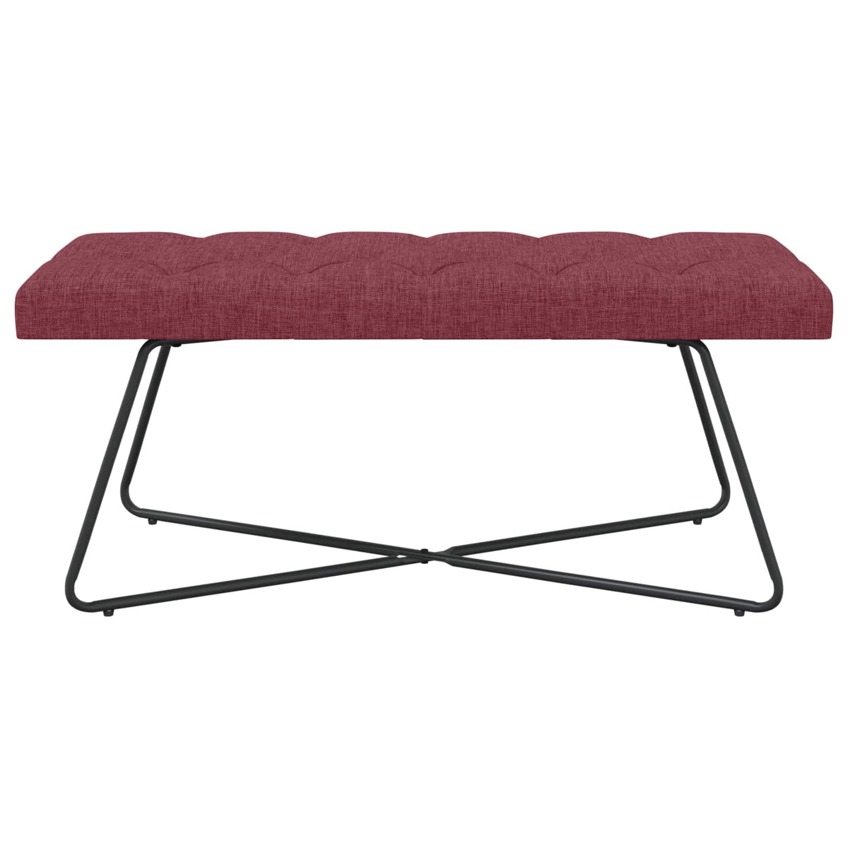 Klupa s gumbastim tkanjem Vinska crvena 110 x 40 x 46 cm