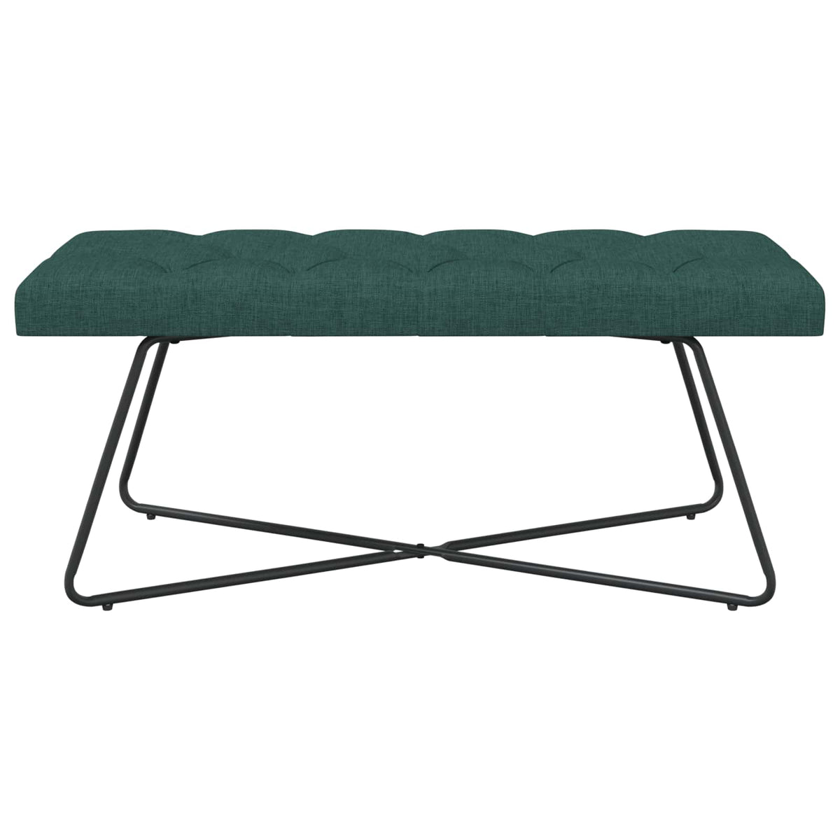 Klupa s gumbastim tkanjem Tamnozelena 110 x 40 x 46 cm Tkanina