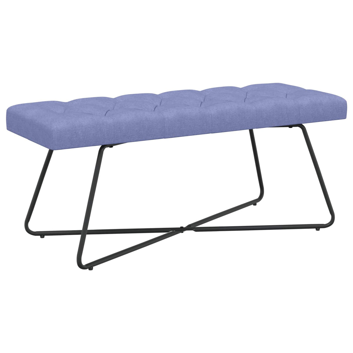 Klupa s gumbastim tkanjem Traper plava 110 x 40 x 46 cm Tkanina