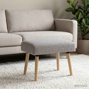 klupa Jednobojno Svjetlosiva 60 x 40 x 45 cm Bouclé