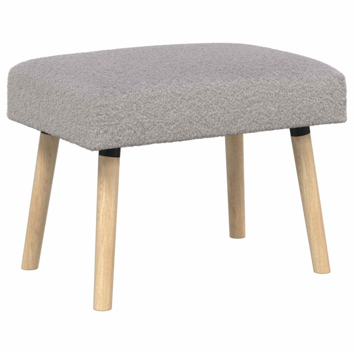 klupa Jednobojno Svjetlosiva 60 x 40 x 45 cm Bouclé