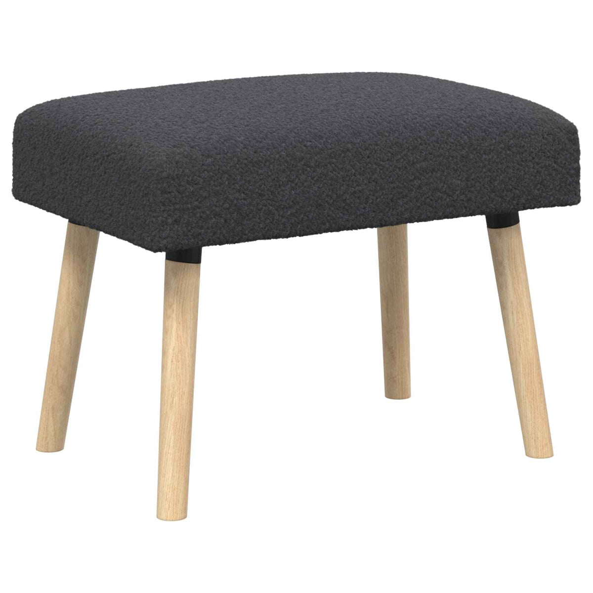 klupa Jednobojno Tamnosiva 60 x 40 x 45 cm Bouclé