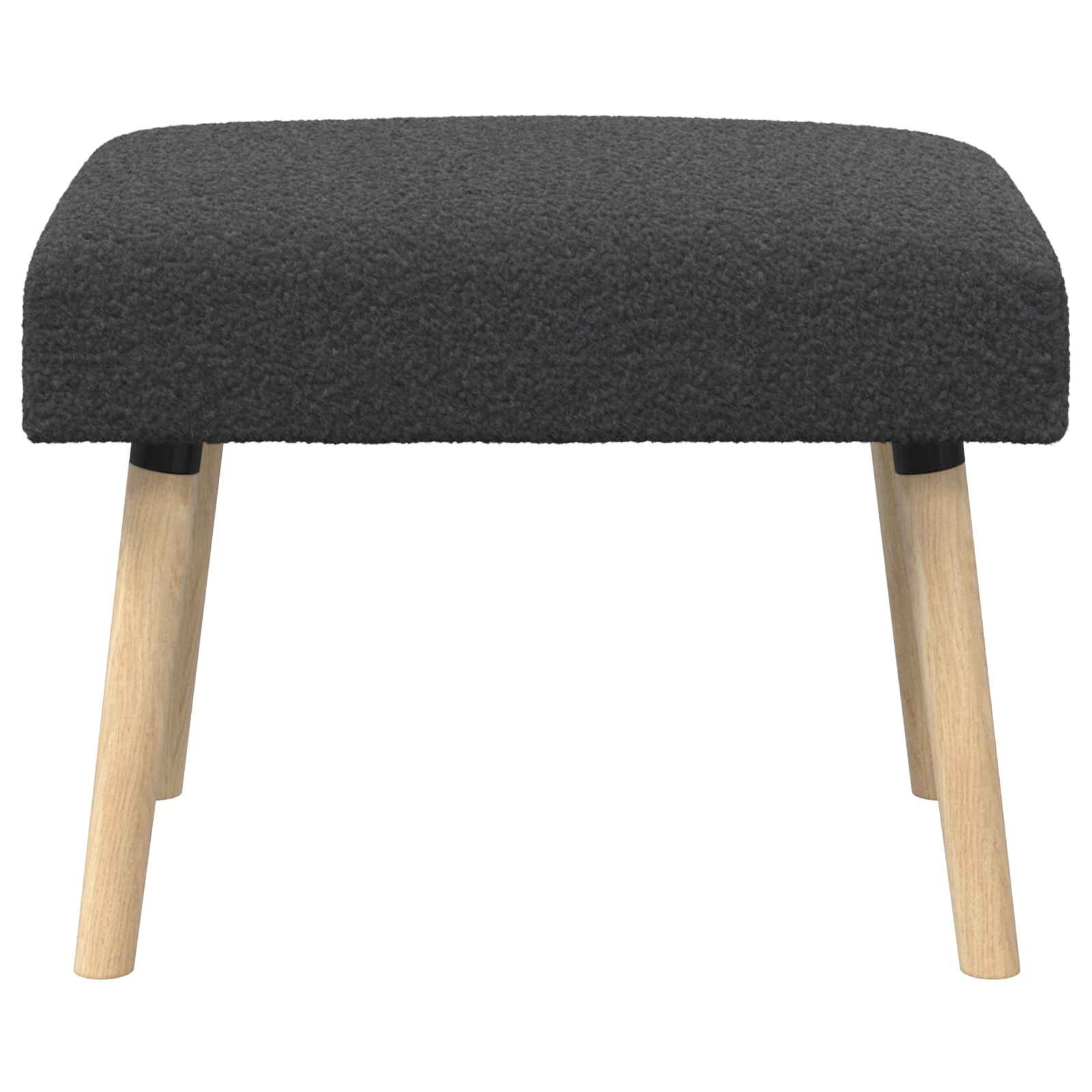 klupa Jednobojno Tamnosiva 60 x 40 x 45 cm Bouclé