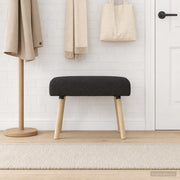 klupa Jednobojno Crna 60 x 40 x 45 cm Bouclé