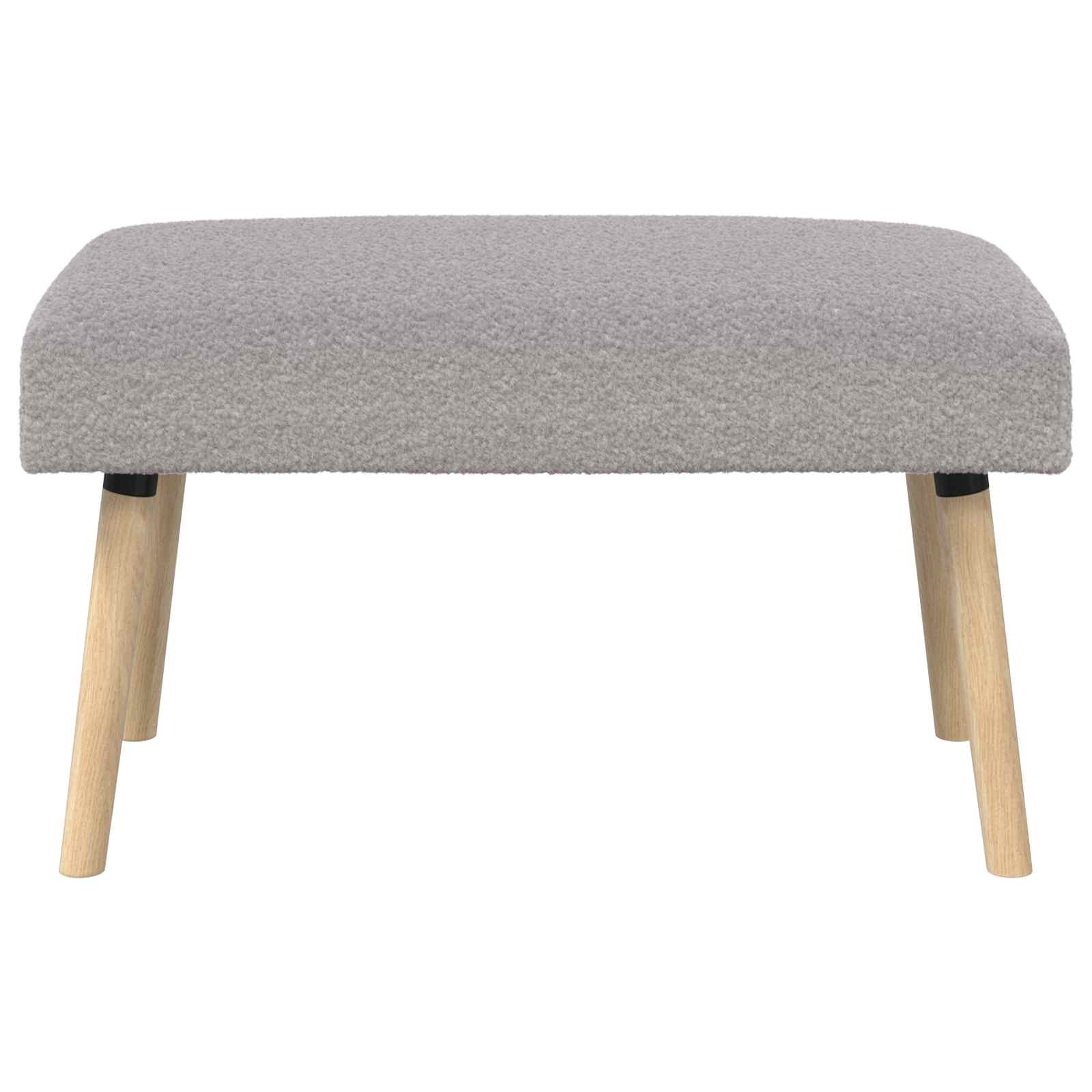 klupa Jednobojno Svjetlosiva 80 x 40 x 46 cm Bouclé