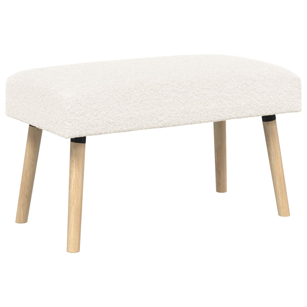 klupa Jednobojno Krem 80 x 40 x 46 cm Bouclé