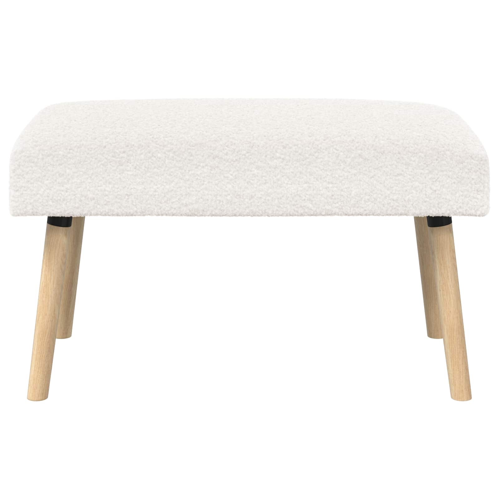 klupa Jednobojno Krem 80 x 40 x 46 cm Bouclé