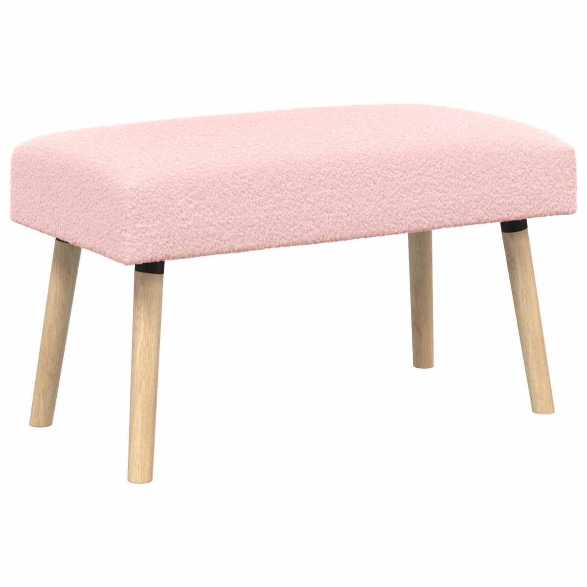 klupa Jednobojno Ružičasta 80 x 40 x 46 cm Bouclé