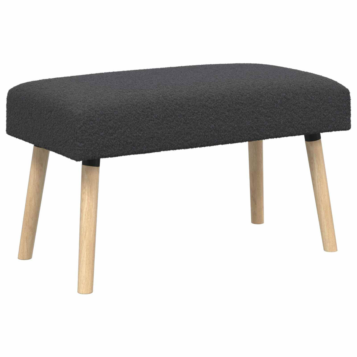 klupa Jednobojno Tamnosiva 80 x 40 x 46 cm Bouclé