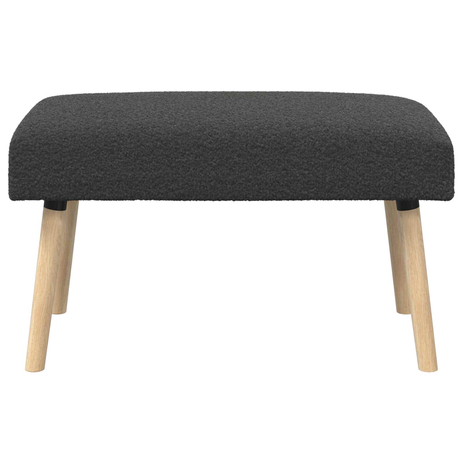 klupa Jednobojno Tamnosiva 80 x 40 x 46 cm Bouclé