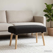 klupa Jednobojno Crna 80 x 40 x 46 cm Bouclé