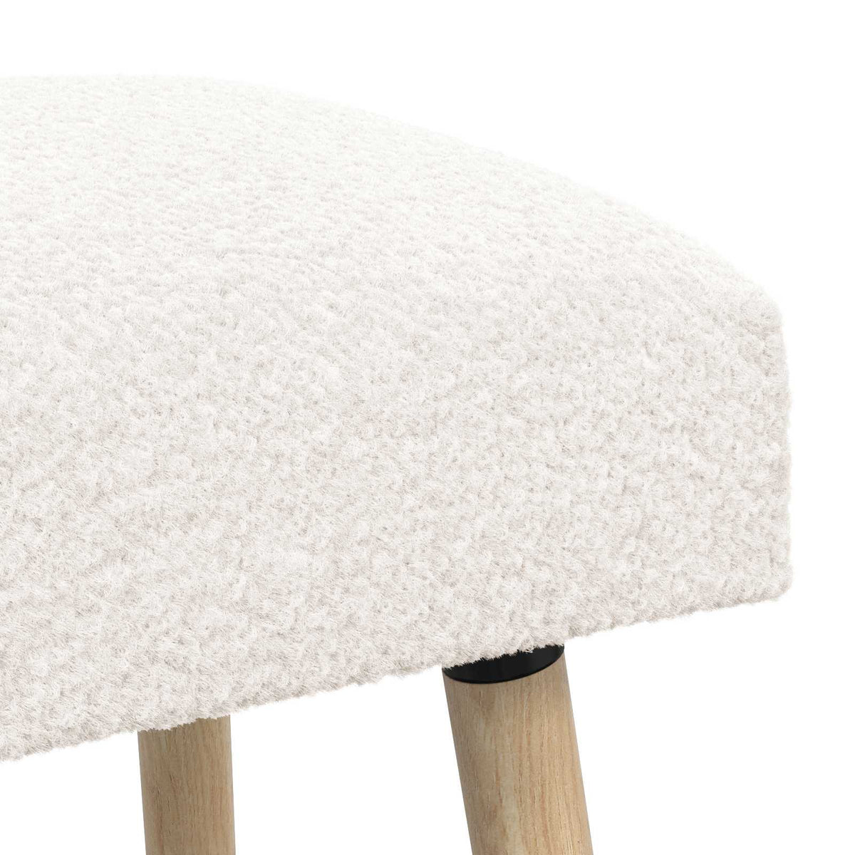klupa Jednobojno Krem 110 x 40 x 46 cm Bouclé