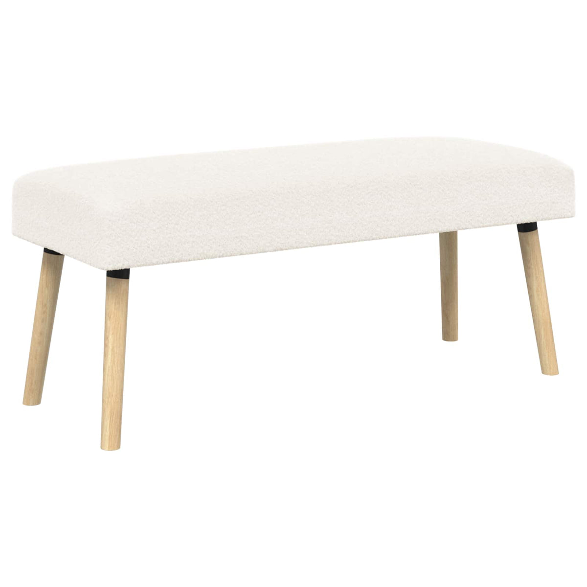 klupa Jednobojno Krem 110 x 40 x 46 cm Bouclé
