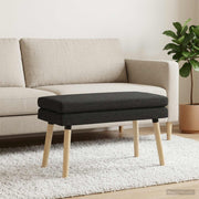 Klupa s dvostrukim slojem Crna 80 x 40 x 47 cm Tkanina