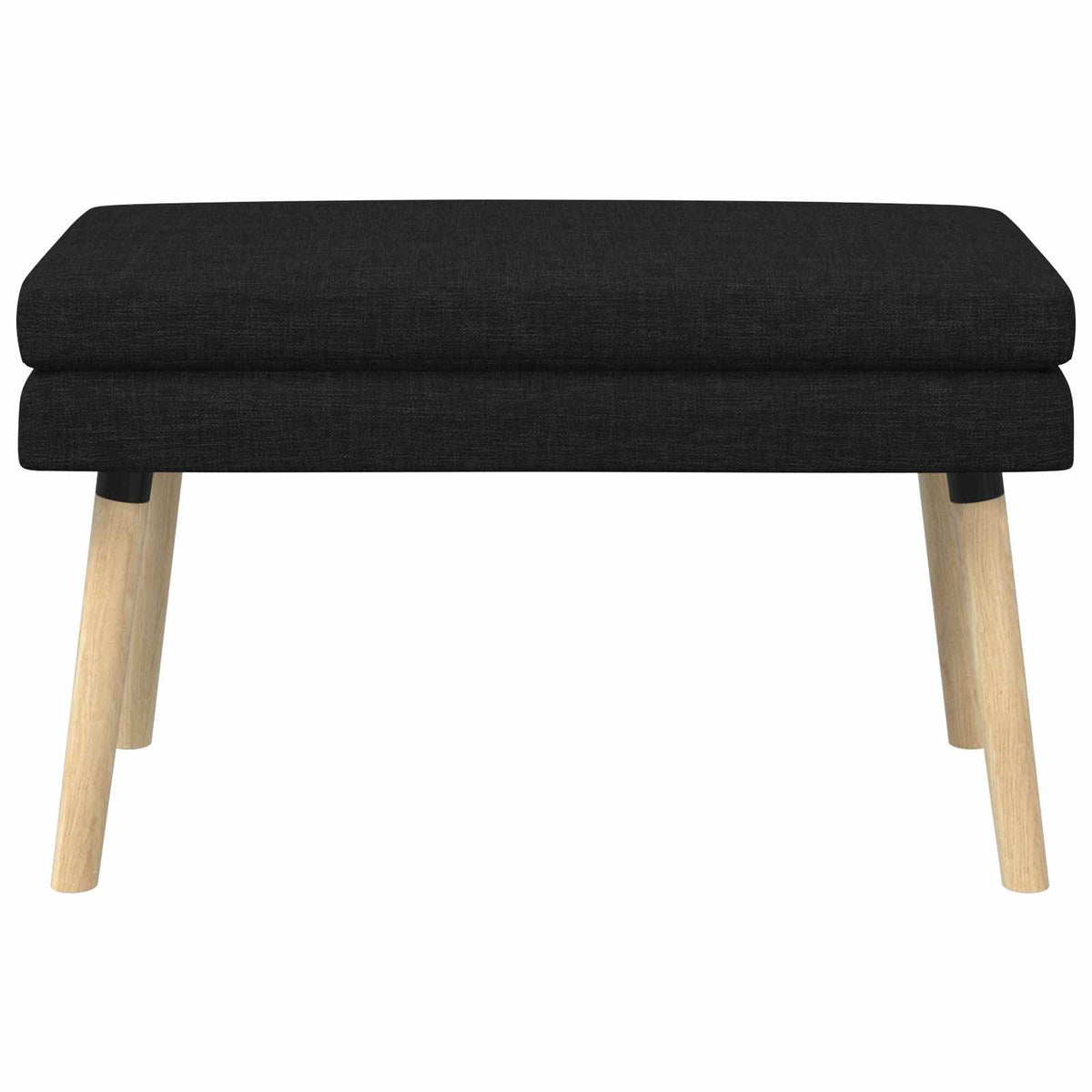 Klupa s dvostrukim slojem Crna 80 x 40 x 47 cm Tkanina