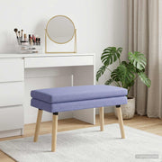 Klupa s dvostrukim slojem Traper plava 80 x 40 x 47 cm Tkanina