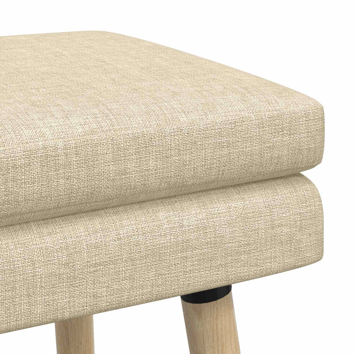 Klupa s dvostrukim slojem Krem 110 x 40 x 47 cm Tkanina