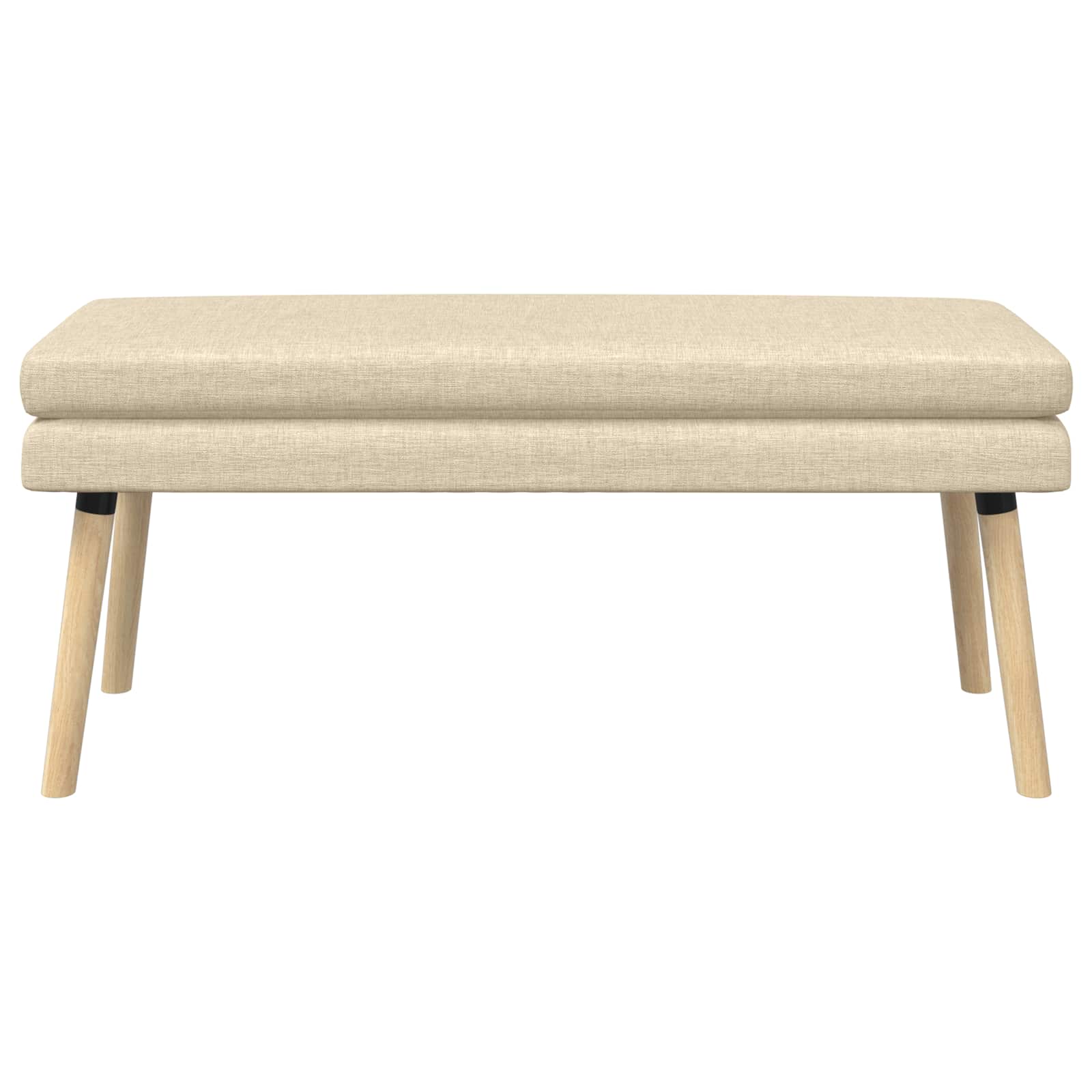Klupa s dvostrukim slojem Krem 110 x 40 x 47 cm Tkanina